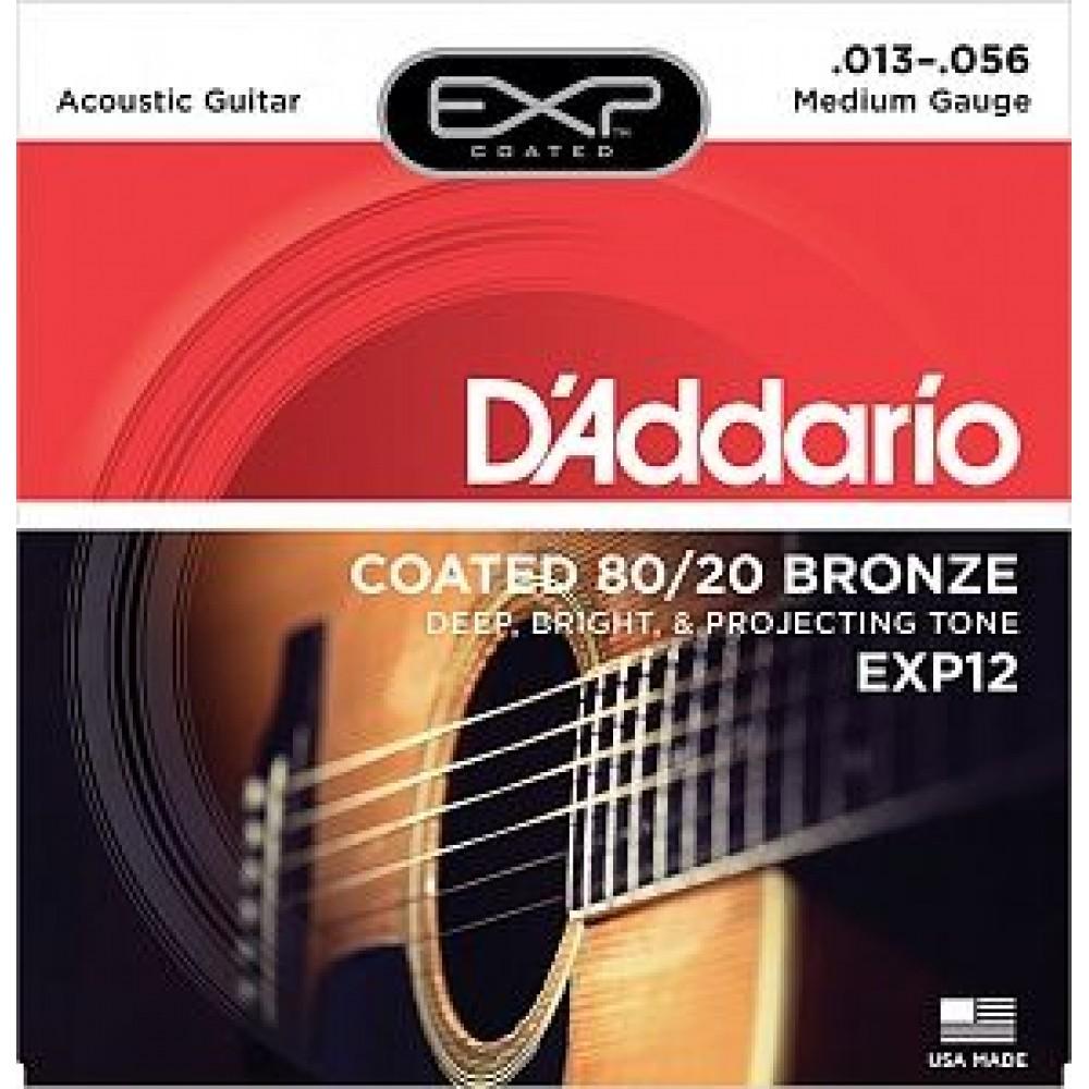 Струны для акустической гитары D'Addario EXP12 13-56