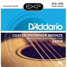 Струны для акустической гитары D'Addario EXP16 12-53