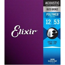 Струны для акустической гитары Elixir 11050 Polyweb 12-53
