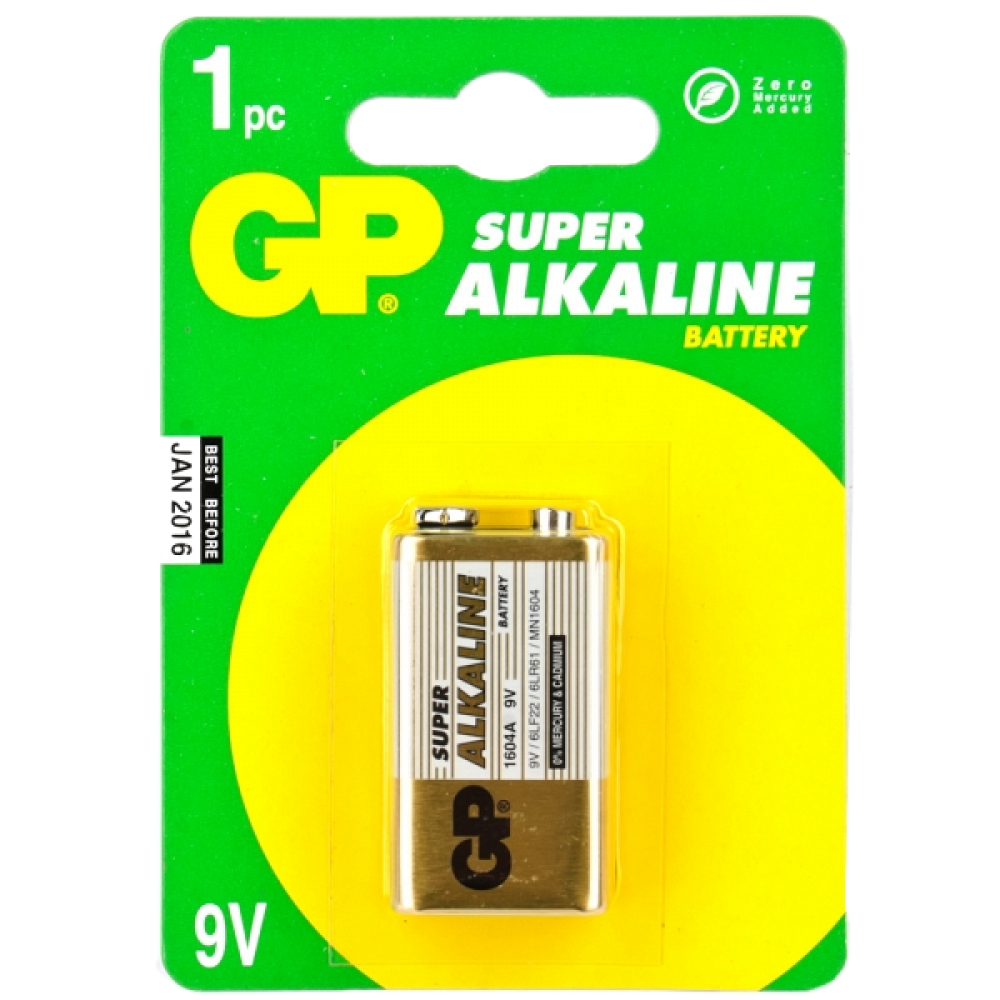 Батарейки типа "Крона" GP GP1604G(6F22)-BC1