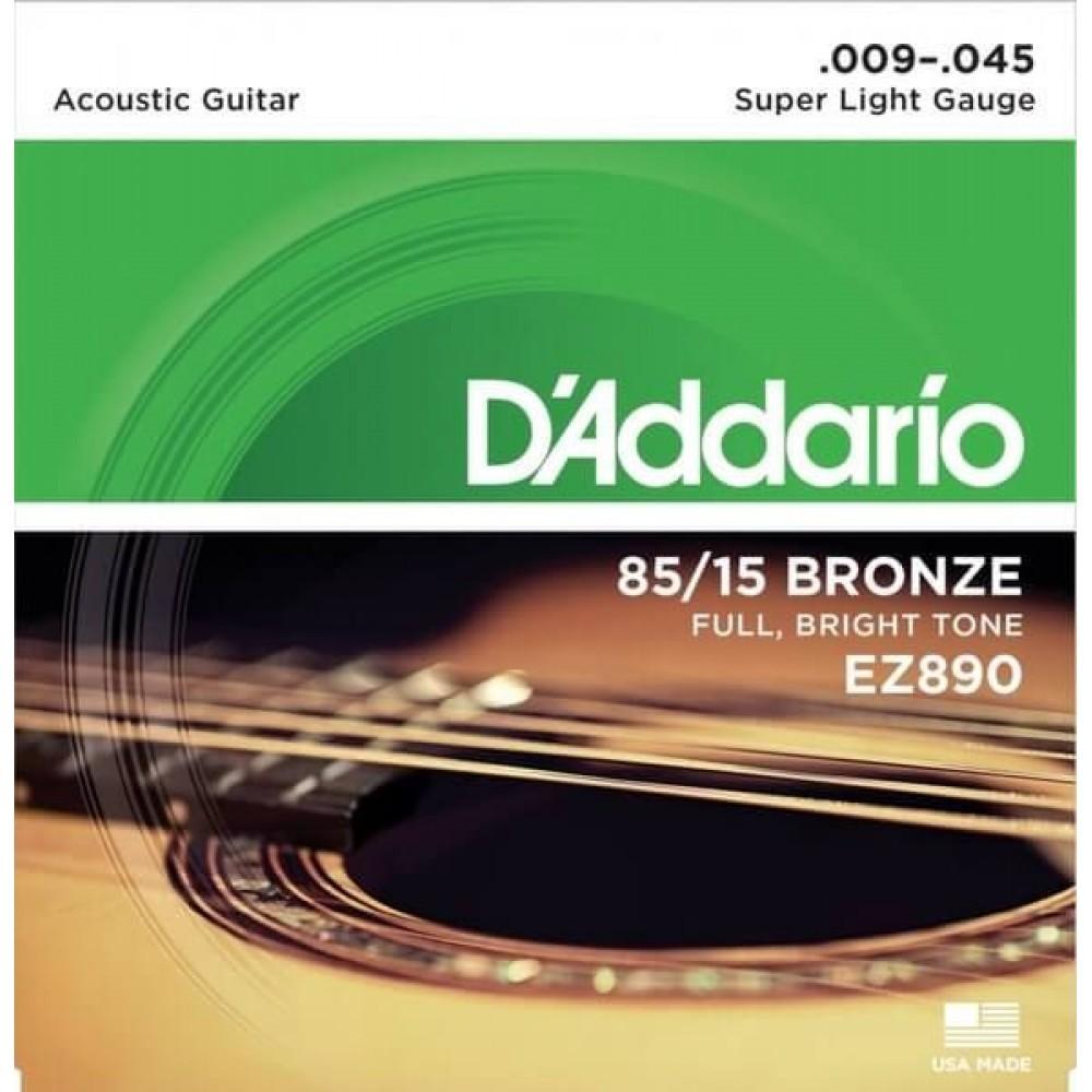 Струны для акустической гитары D'Addario EZ890 9-45