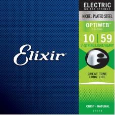 Струны для семиструнной электрогитары Elixir 19074 Optiweb 10-59