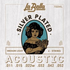 Струны для акустической гитары La Bella 700ML 11-52